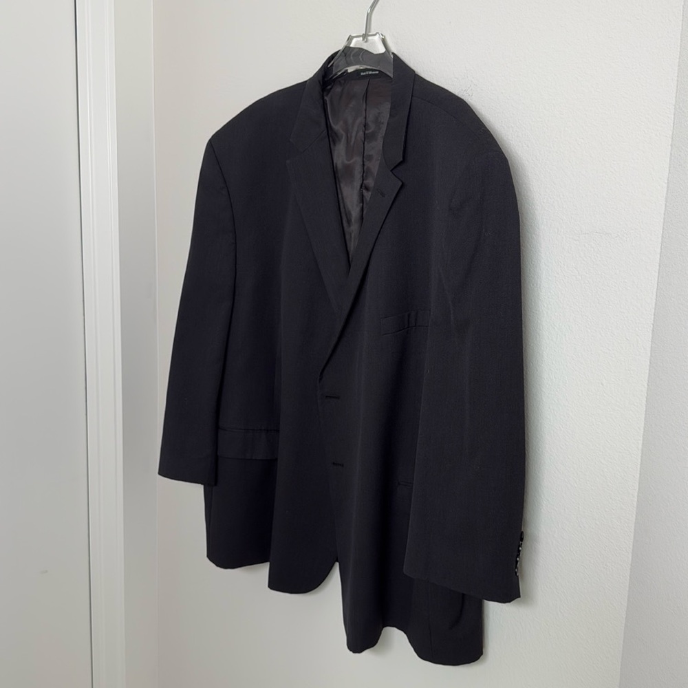PRONTO UOMO OVERSIZED Men’s Black Blazer 100% Wool Sz 60R in Black